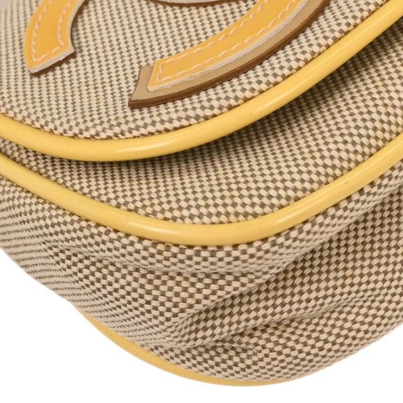 Chanel Yellow Canvas Camellia No.5 CC Handbag 154988 - Picture 5 of 10